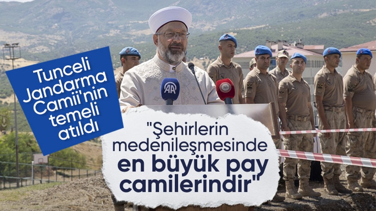 Tunceli İl Jandarma Komutanlığı’nda cami temeli atıldı