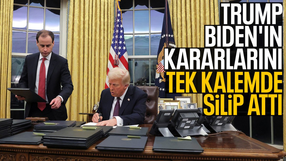 Trump, Biden’ın politikalarını geçersiz kılan birçok kararname imzaladı